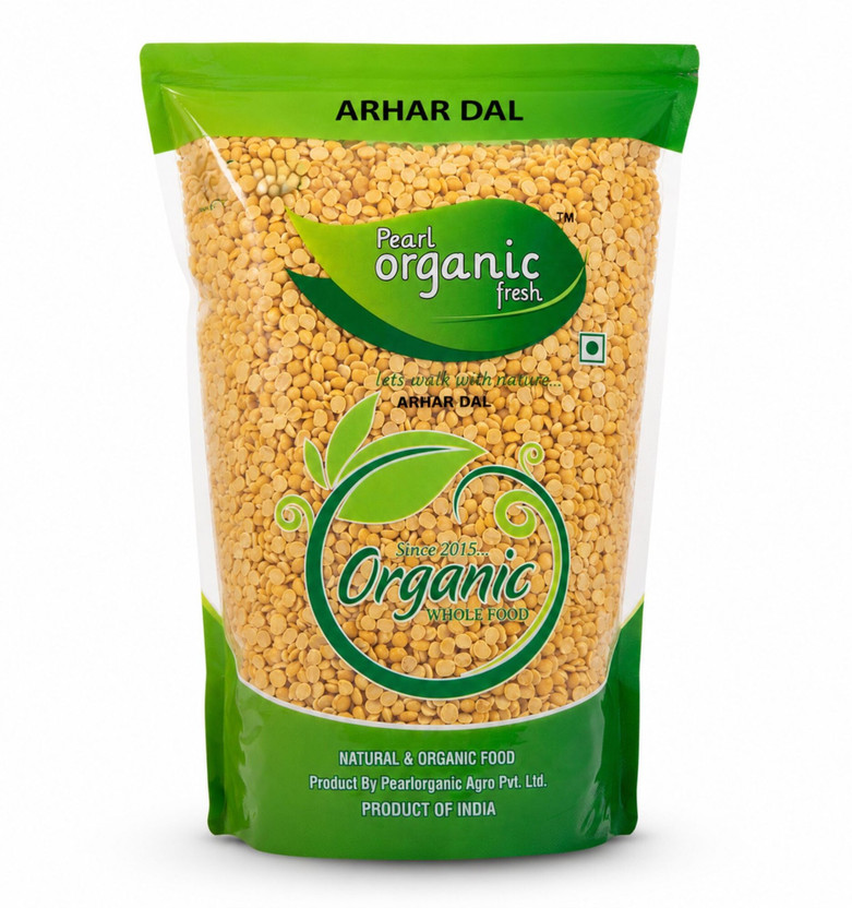 Pearl Organic Fresh Unpolished Yellow Toor/Arhar Dal(500 g)