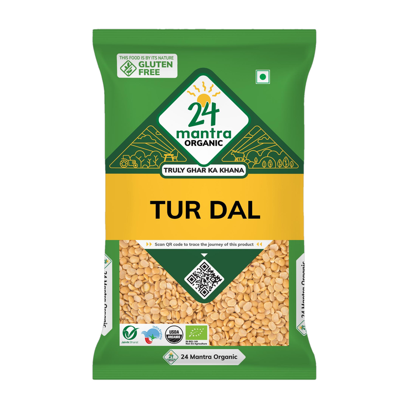 24 mantra ORGANIC Unpolished Toor/Arhar Dal(500 g)