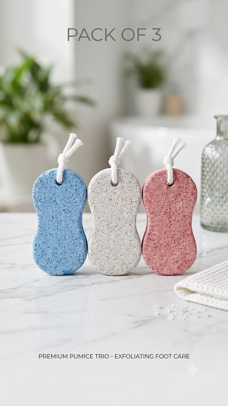 OTHER 3 Pack Pumice Stone for Feet & Body – Natural Exfoliating Foot Scrubber