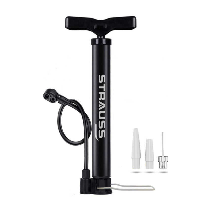 Strauss Double Action, Air Bicycle, Ball, Basketball Pump, Football Pump, Inflatable Furniture Pump(Black)