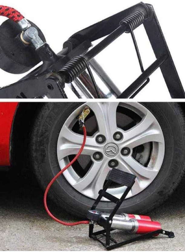 Ritesh Tube Portable Pressure Air Foot Pump Bicycle Pedal High Pressure123 Car Pump(Multicolor)