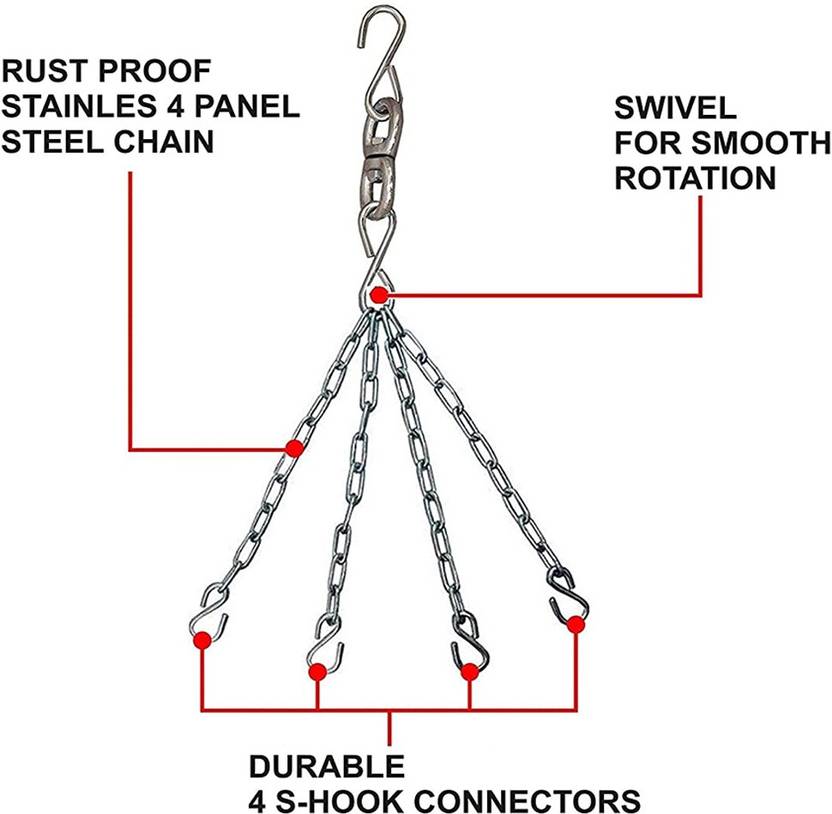 Lycan UNFILLED Heavy Premium 2 FT Red SRF Punching Bag & Hand Wrap