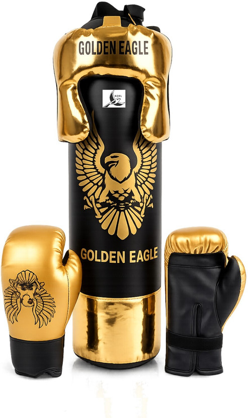 Koel Boxing Punching Bag Kit for Kid with Gloves & Headgear || Boxing Kit || Hanging Bag(Standard, 50 cm)