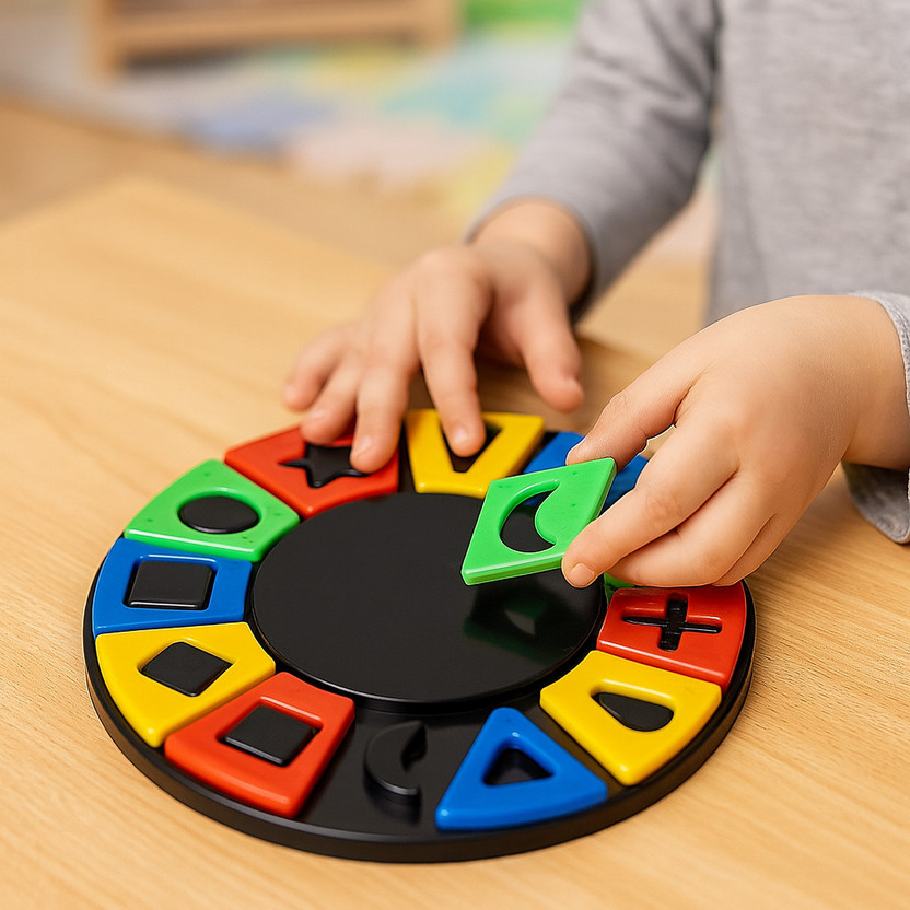 VrajVilla Montessori Shape Puzzle Toy for Kids |Brain Development (3+ Years)(12 Pieces)