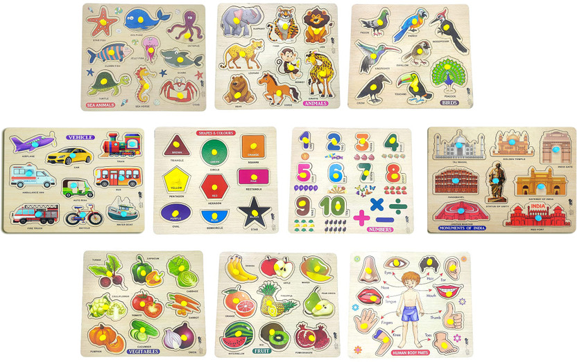 Appster Appster Educational Colorful Wooden Puzzle Toy Kids Learning Toys Board Game(10 Pieces) - Flipkart Deal