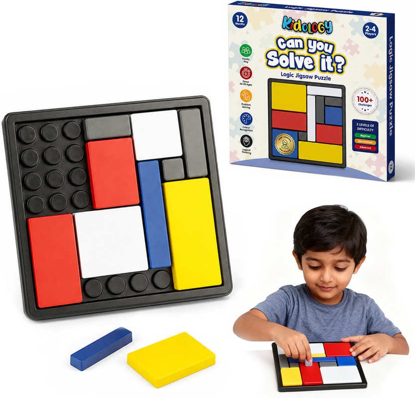 KIDOLOGY KIDOLOGY Color Block Puzzle Game – Brain Teaser Toy for Kids & Adults (STEM)(1 Pieces) - Flipkart Deal