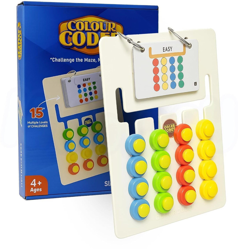 Smart Kids Colour Coder Montessori Slide Puzzle Toy for Kids – 15 Matching Challenges(1 Pieces)