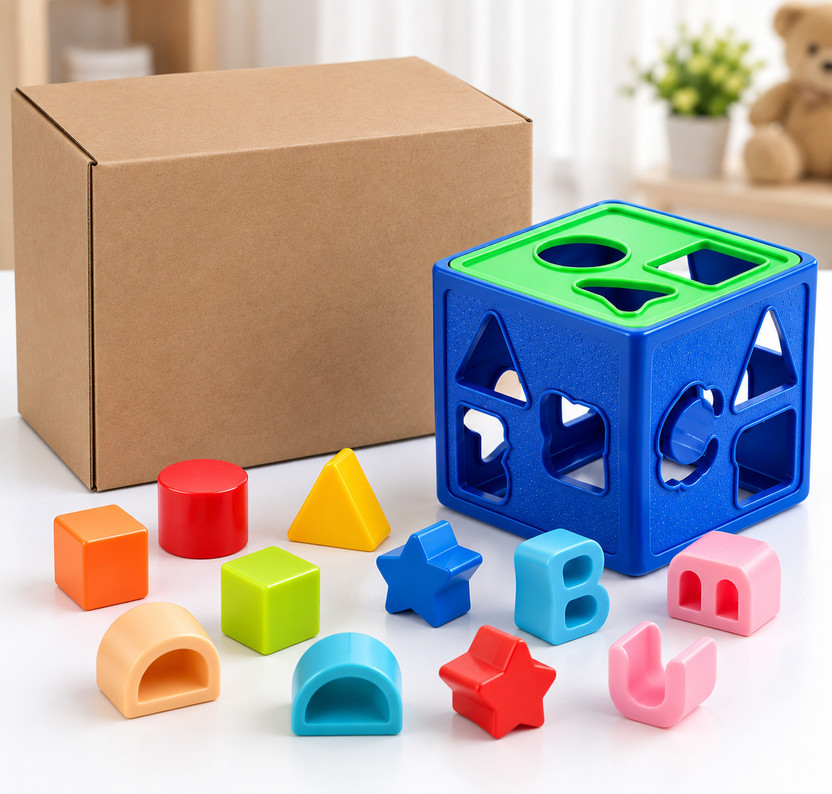 YOWOTO Educational Shape Matching Puzzle | Fine Motor Skills & Brain Development Toy(16 Pieces)