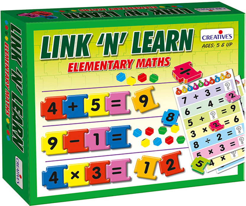 Creatives Link N Learn Elementary Maths Toy for Kids Math Skills Learning Game Ages 5 & Up(35 Pieces)