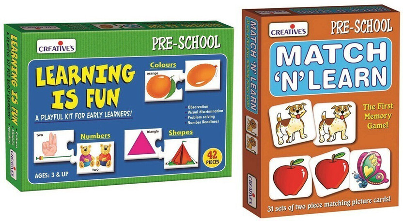 CREATIVE'S "Learning is Fun" + "Match N Learn" - Combo Pack(73 Pieces)