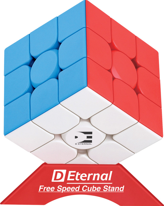D ETERNAL Cube 3x3 High Speed Stickerless Magic Cubes Puzzle Game Toy(1 Pieces)
