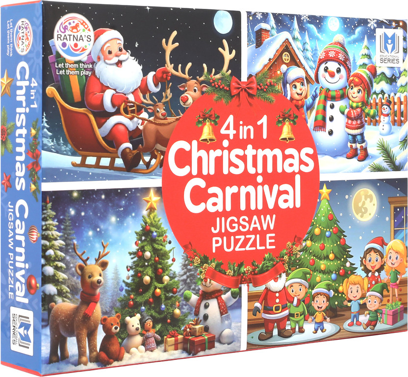 Ratnas 4in1 Christmas jigsaw Puzzle (7576)(140 Pieces)