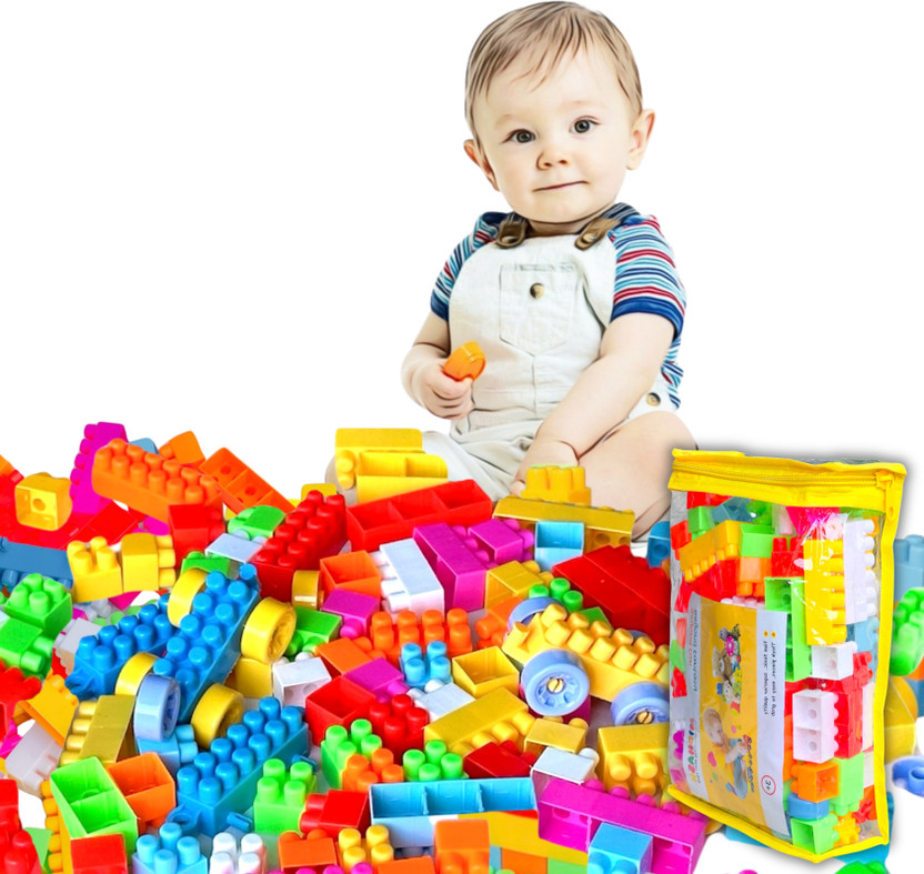 Midhash DIY Plastic Building Blocks for Kids 100+ pcs Learning Toy Set(100 Pieces)