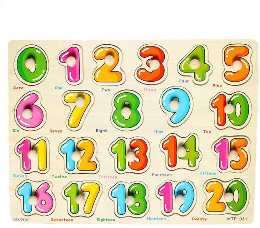 ELEXN Best price Wooden Educational Creative learning 1 To 20 math counting Board(20 Pieces)