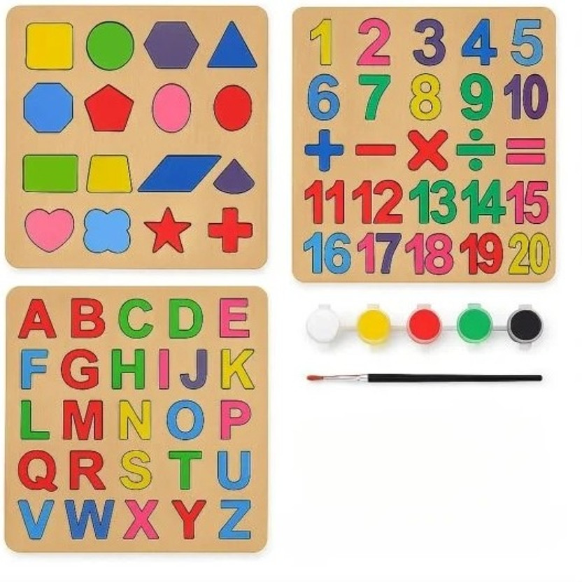 MK Online Mart Kids Fort Pre Nursery Educational Jigsaw Puzzles for Adults Kids 3 pcs Set(3 Pieces)