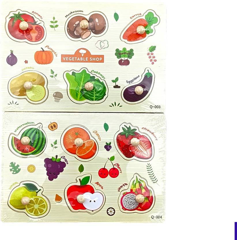 ROYCO Wooden Educational Puzzle toys for kids Nursery Game PreSchool ...