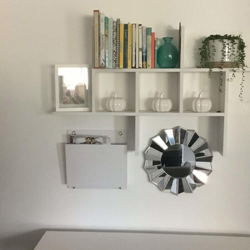 INDIAN DECOR SZY manzil rack shelf and a product holder Engineered Wood Display Unit(Finish Color - WHITE, DIY(Do-It-Yourself))