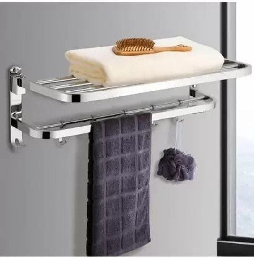 Flipkart SmartBuy Stainless Steel Wall Shelf(Number of Shelves - 2, White)