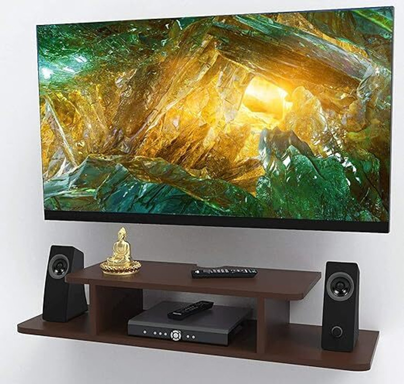 woodsy woodsy woodwooden stand for wifi,console,remote or,wall Mount wooden stand,TV Unit Wooden, MDF (Medium Density Fiber) Wall Shelf(Number of Shelves - 4, Brown) - Flipkart Deal