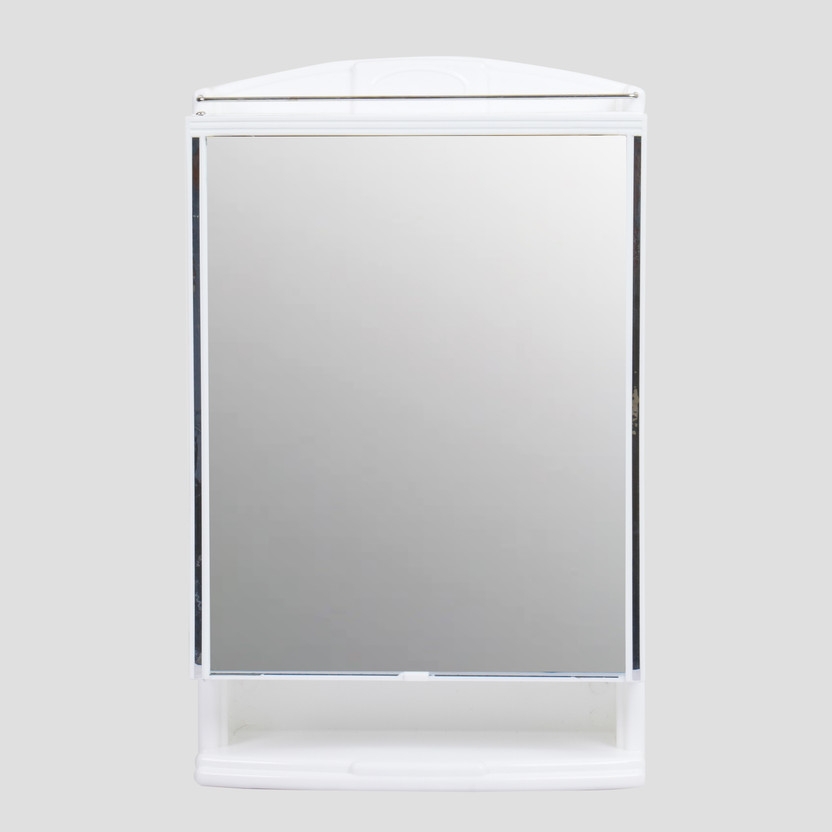 URBAN CHOICE Mirror Bathroom Cabinet Plastic, Wall Shelf (Number of Shelves - 6, Ivory) Plastic Wall Shelf(Number of Shelves - 6, White)