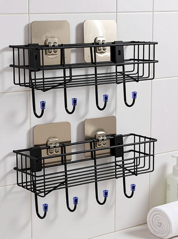 M Y s250 Iron Wall Shelf(Number of Shelves - 1, Black)