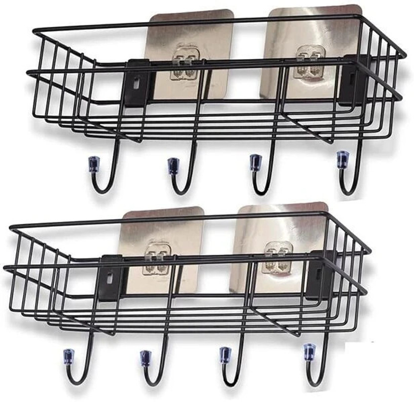 M Y s250 Iron Wall Shelf(Number of Shelves - 1, Black)