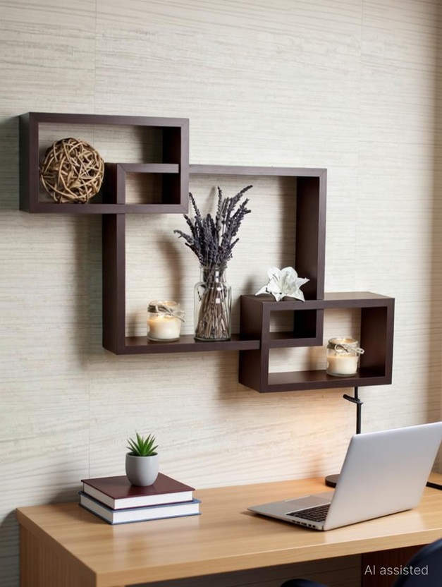 Eco Eco Handicrafts Wall Decoration Shelf Rack MDF Wall Shelf (Number of Shelves - 3, Brown ) Wooden Wall Shelf(Number of Shelves - 3, Brown) - Flipkart Deal