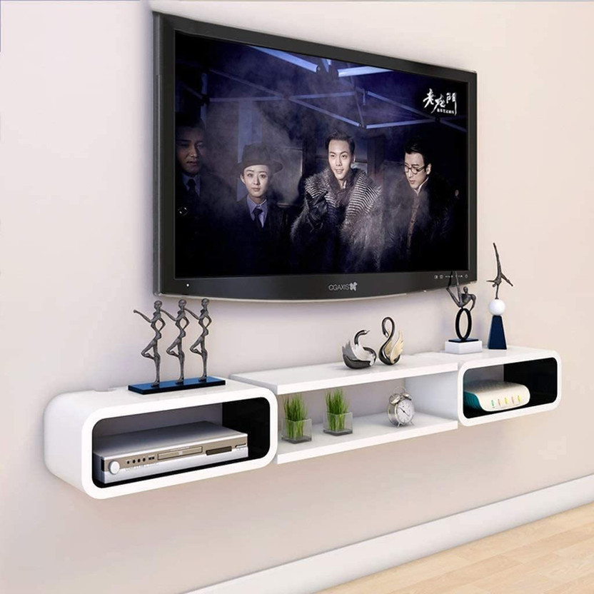 Home Home wood Engineered Wood TV Entertainment Unit(Finish Color - White and Black, DIY(Do-It-Yourself)) - Flipkart Deal