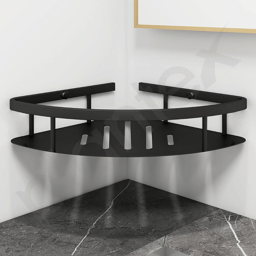 Elexa Elexa Hardware Corner Shelf for Bathroom Wall Mount Bathroom Accessories Holder (9x9 inches,) Stainless Steel Wall Shelf(Number of Shelves - 1, Black) - Flipkart Deal