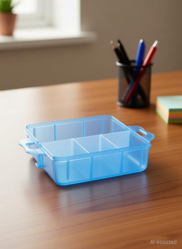 Dross Shelf Organizers(Blue, Plastic)
