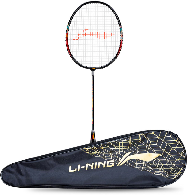 LI-NING Smash XP 60 IV Badminton Racket (Set of 1 + 1 Full Cover) (Strung, Black/Pink) Pink Strung Badminton Racquet(Pack of: 1, 95 g)