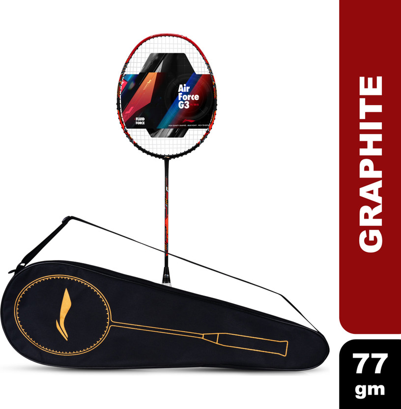 LI-NING Air - Force 77 G3 Black, Red, Orange Strung Badminton Racquet(Pack of: 1, 77 g)
