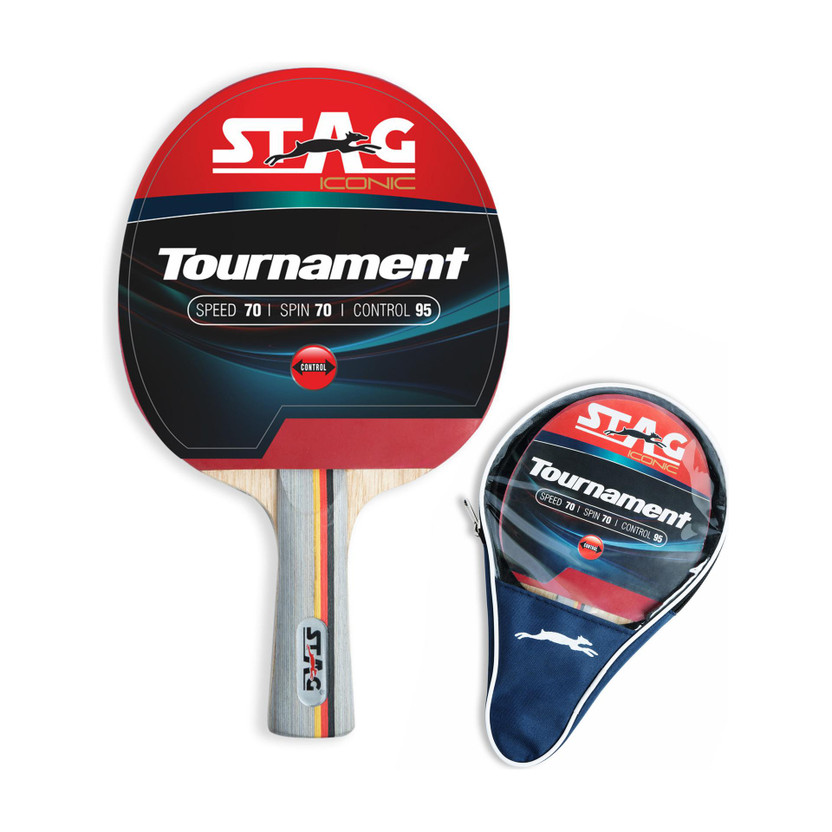 Stag Stag iconic Tournament Table Tennis Racquet Red, Black Table Tennis Racquet(Pack of: 1, 180 g) - Flipkart Deal