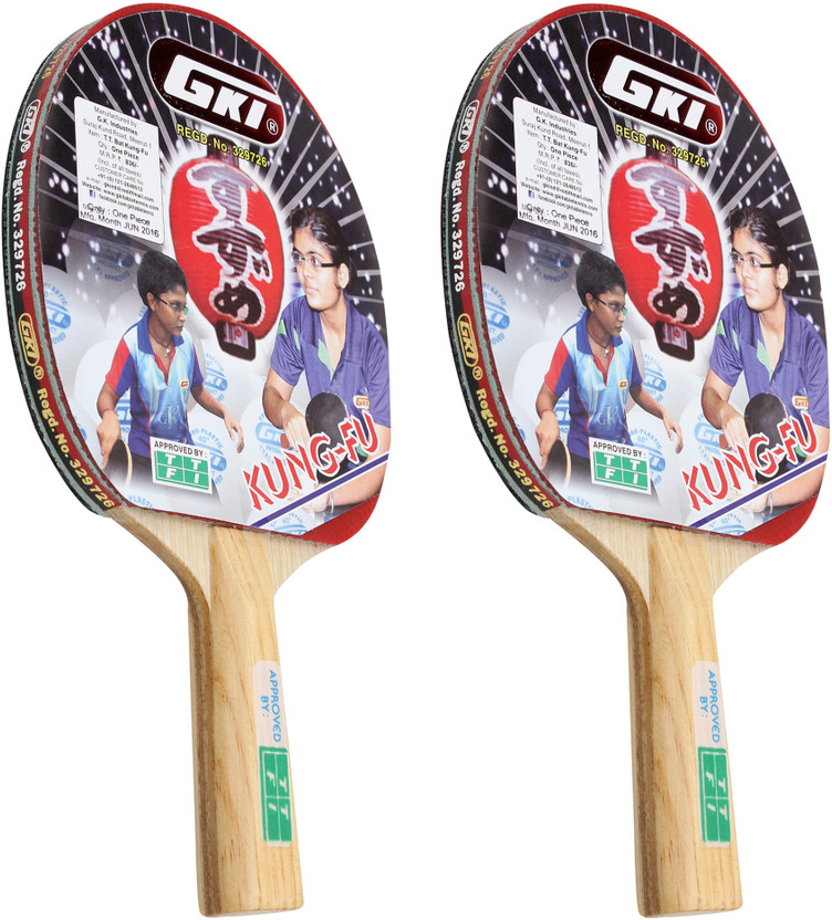 GKI KUNG FU Table tennis Red Table Tennis Racquet(Pack of: 2, 87 g)