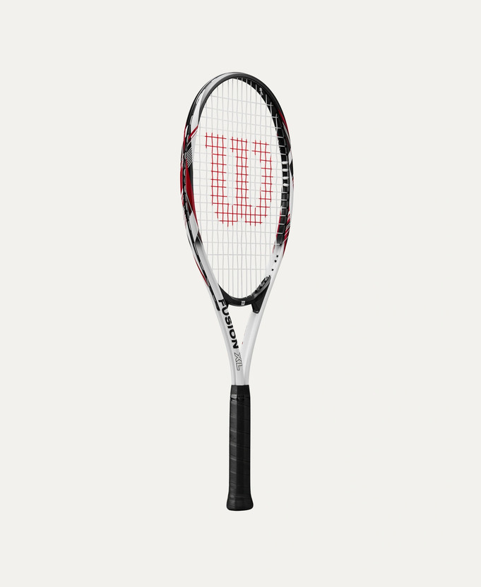 WILSON FUSION XL (G-3, 4 3/8) White, Black Strung Tennis Racquet(Pack of: 1, 291 g)