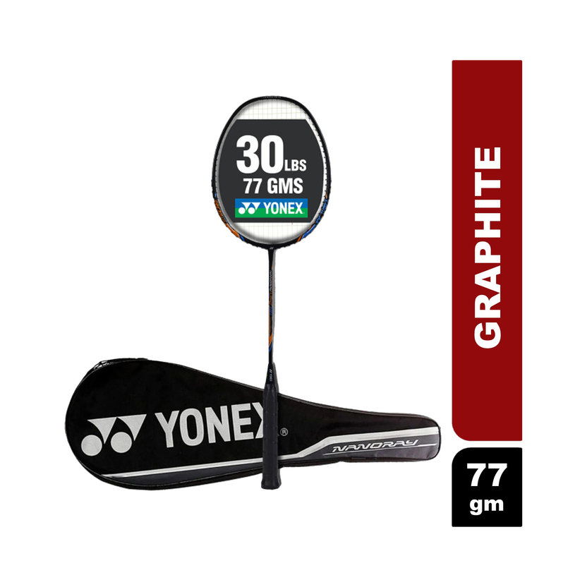 Yonex Nanoray Light 18i Black Strung Badminton Racquet (Tension: 30 lbs)(Pack of: 1, 77 g)