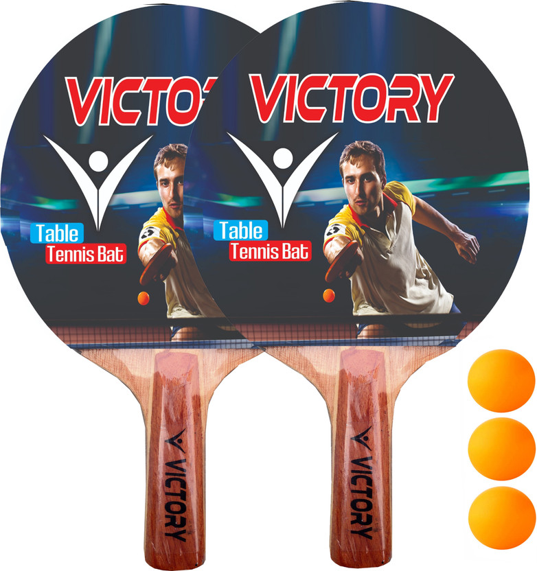 VICTORY Power TT Bat Pink / Black Black, Pink Table Tennis Racquet(Pack of: 2, 160 g)