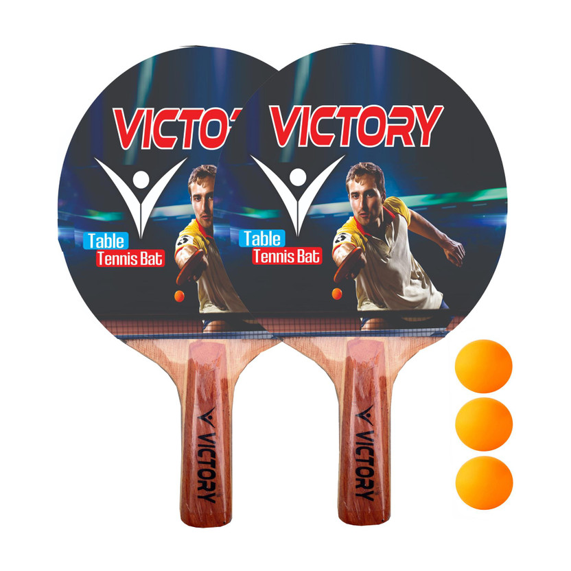 VICTORY Power TT Bat Pink / Black Black, Pink Table Tennis Racquet(Pack of: 2, 160 g)
