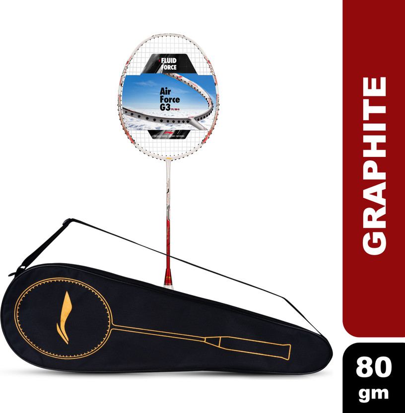 LI-NING Air - Force 80 G3 White, Red, Black Strung Badminton Racquet(Pack of: 1, 80 g)