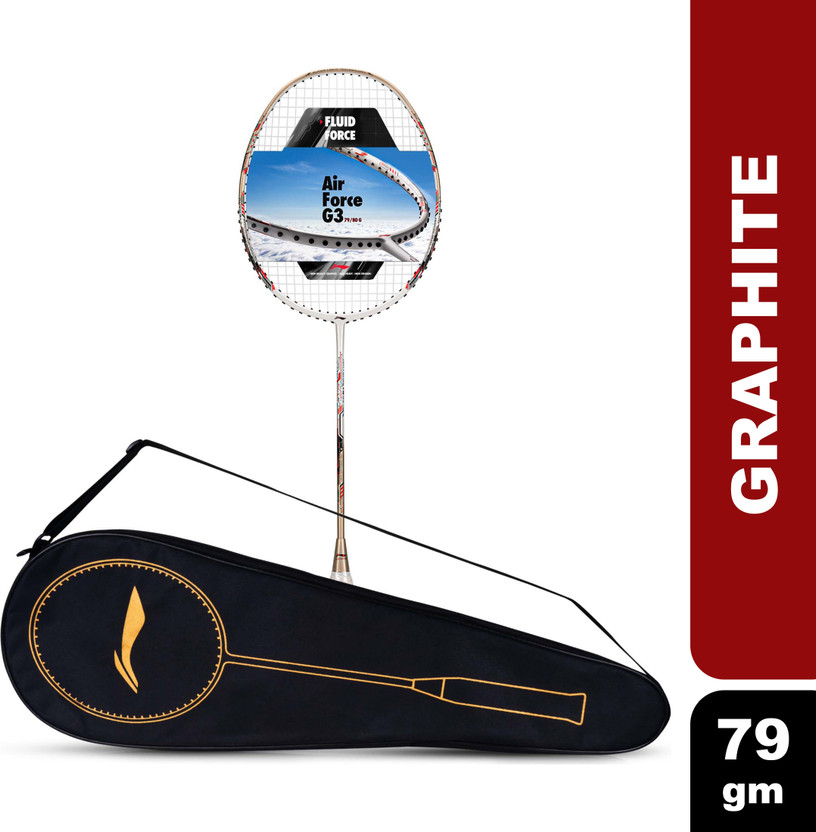 LI-NING Air - Force 79 G3 White, Gold, Red Strung Badminton Racquet(Pack of: 1, 79 g)