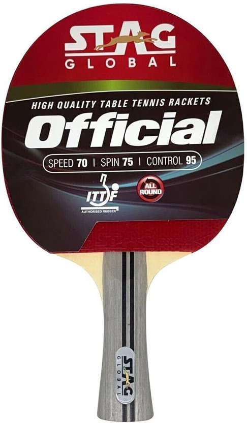 stag global Official Racket Multicolor Table Tennis Racquet(Pack of: 1, 190 g)