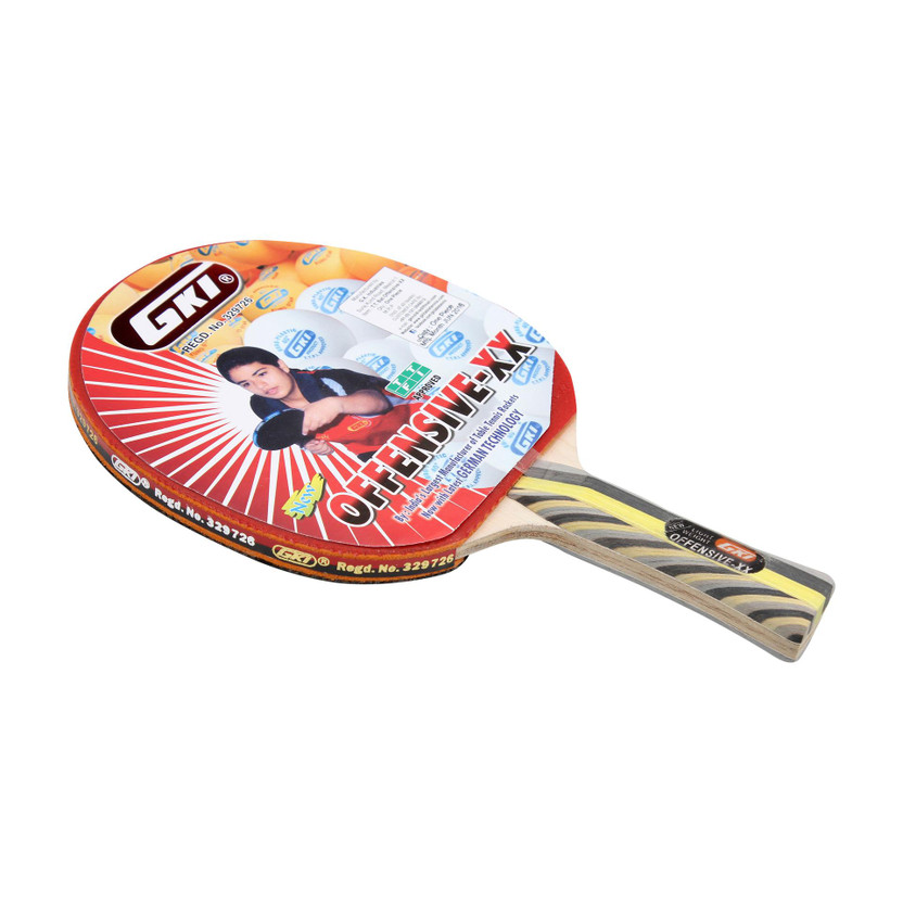 GKI Offensive XX New Computerised Printed Cover TT Racquet By One Shot Retail Multicolor Table Tennis Racquet(Pack of: 1, 400 g)