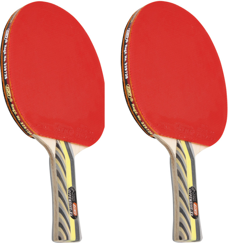GKI OFFENSIVE XX Table tennis Red Table Tennis Racquet(Pack of: 2, 89 g)