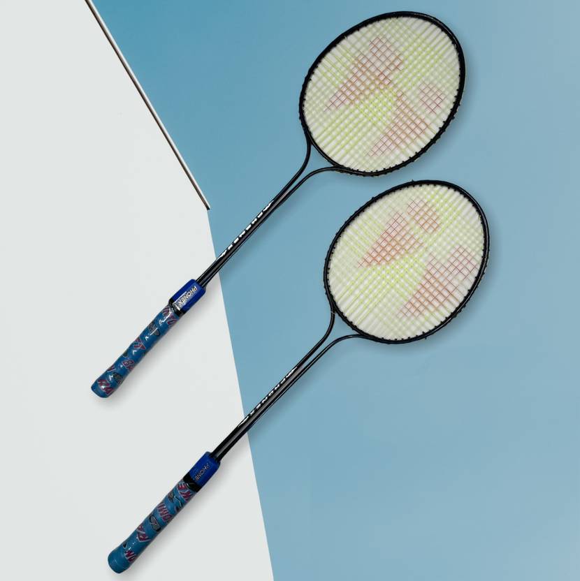 LIVOX Tufan Double Frame Badminton Racquet set Multicolor Strung