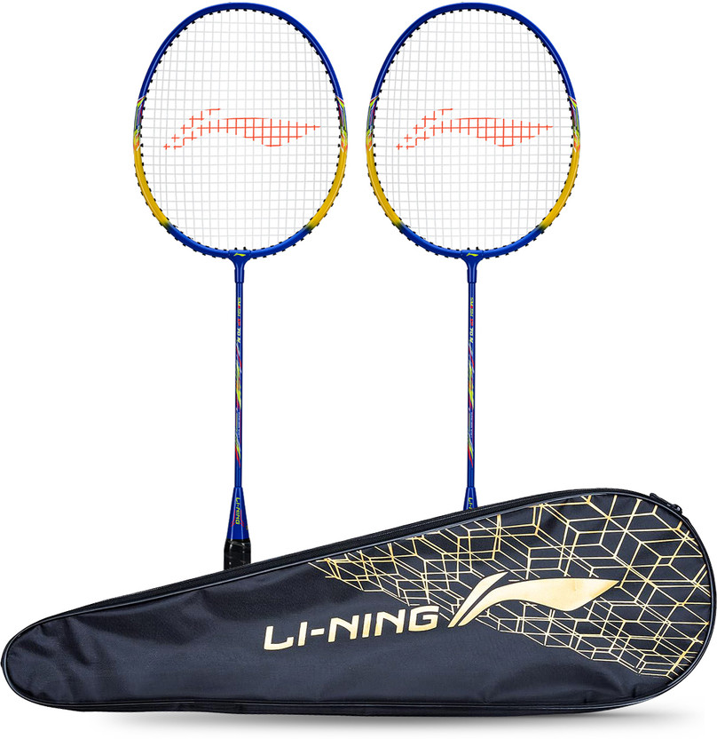 LI-NING XP-70-IV ( strung ) - Pack of 2 With 1 full cover Black, Gold Strung Badminton Racquet(Pack of: 2, 93 g)
