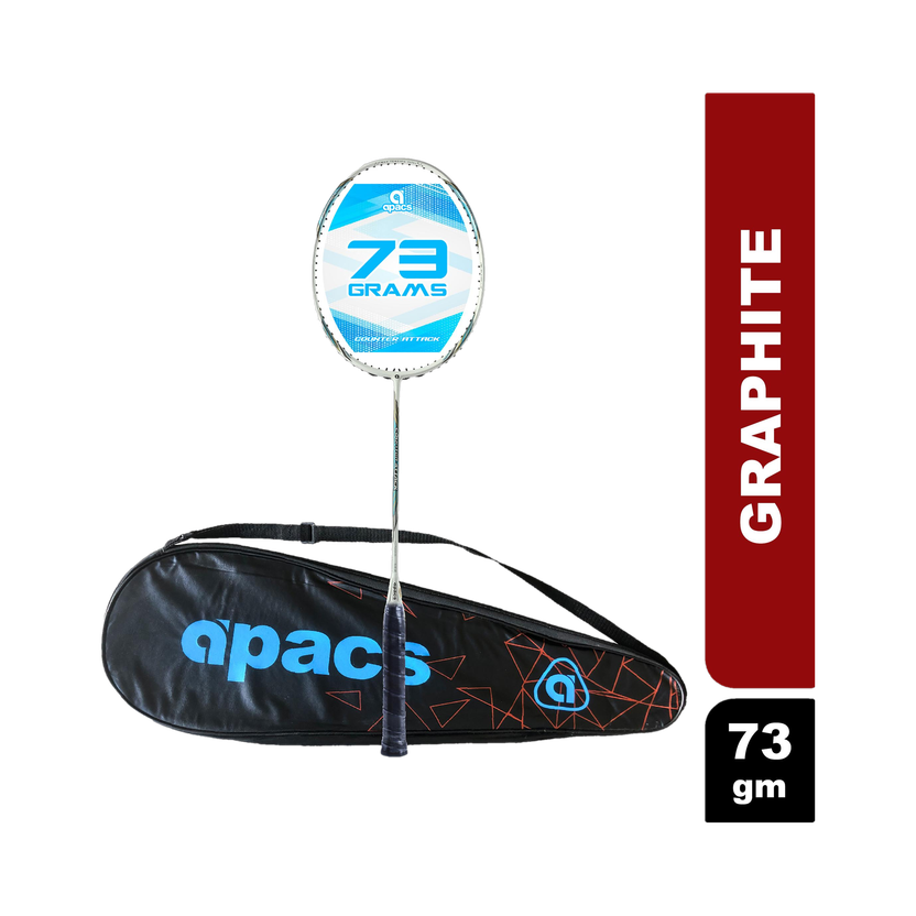 apacs Counter Attack (73G, 35LBS) White, Blue Unstrung Badminton Racquet(Pack of: 1, 73 g)