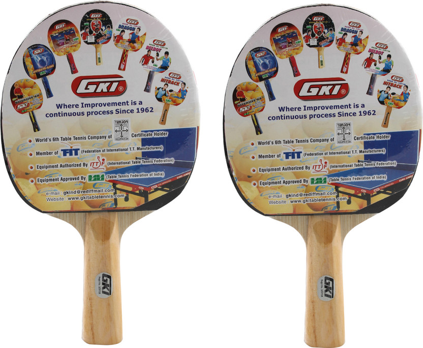 GKI Kung Fu Red, Black Table Tennis Racquet(Pack of: 2, 350 g)