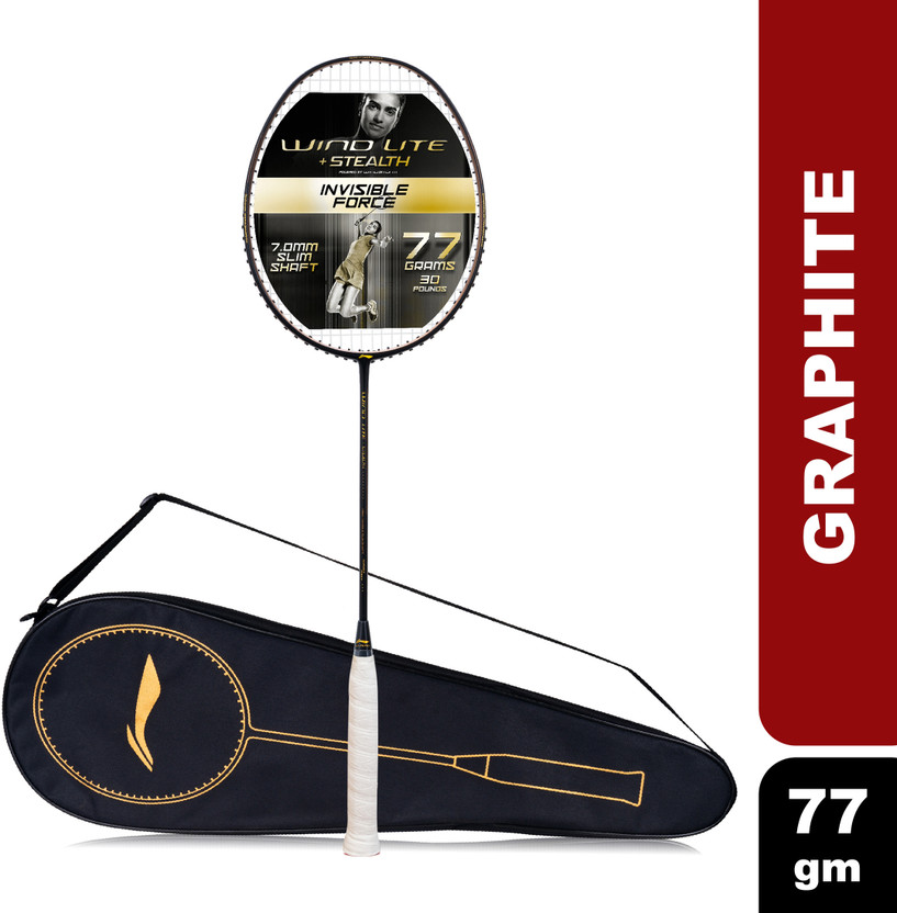 LI-NING Wind Lite Stealth Black, Brown Strung Badminton Racquet(Pack of: 1, 77 g)
