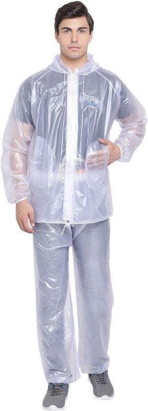 Wet Off Hood Solid Men \u0026 Women Raincoat 