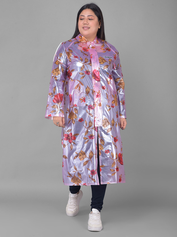 Dollar Floral Print Women Raincoat